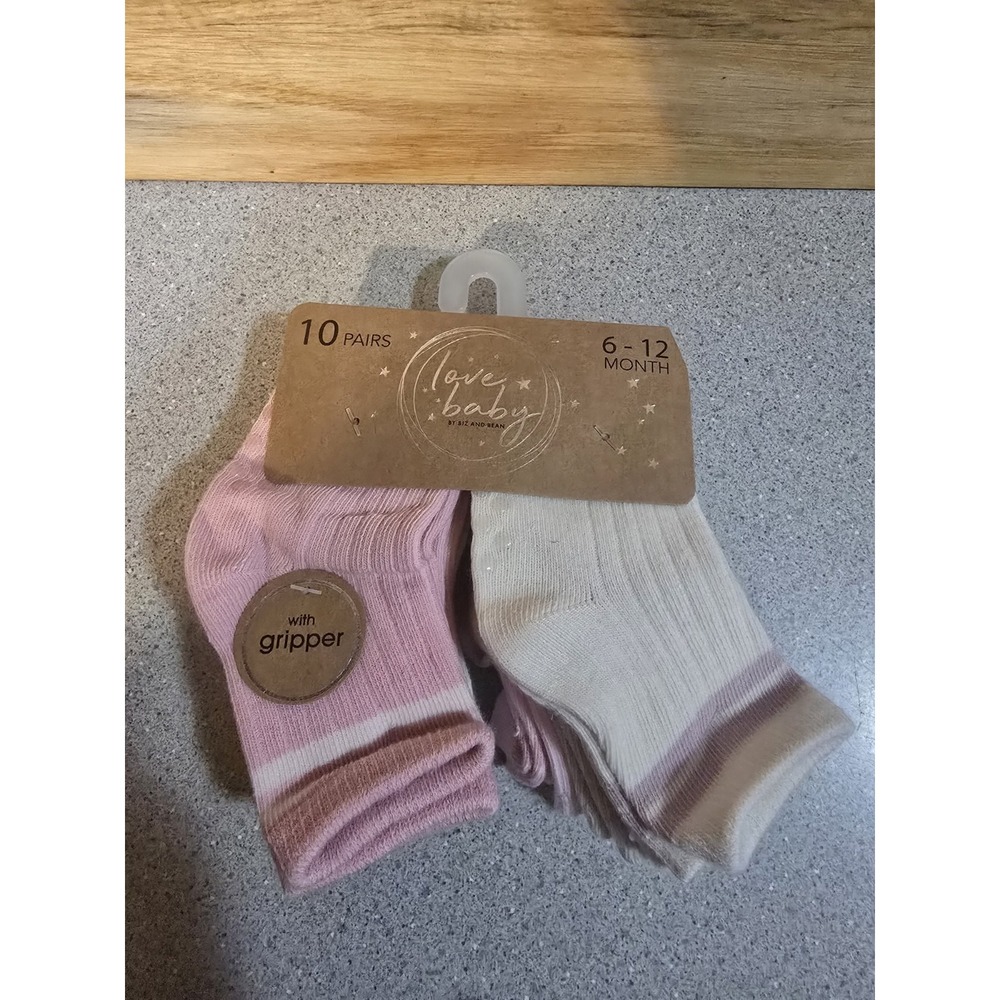 Love Baby 10 Pack Of Baby Girls Socks 6 - 12 Months Baby Socks, Pink Socks